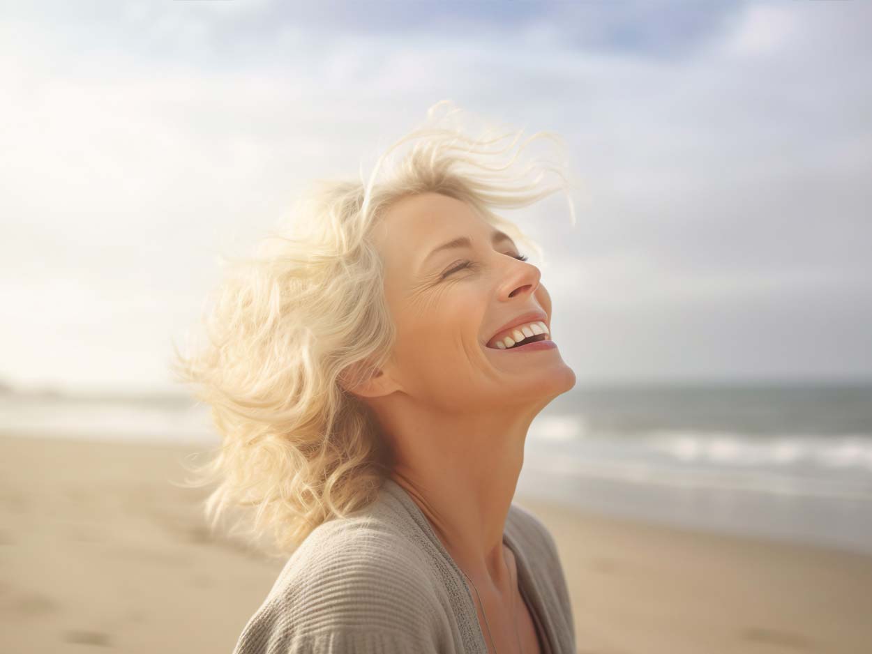 woman at coast